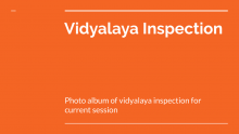 Vidyalaya Inspection Photo Album